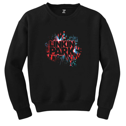 Linkin Park Graphic Design Siyah Sweatshirt