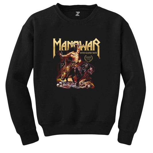 Manowar Into Glory Ride Siyah Sweatshirt