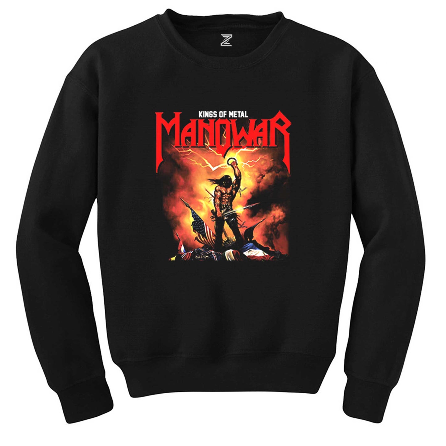 Manowar Kings of Metal Siyah Sweatshirt