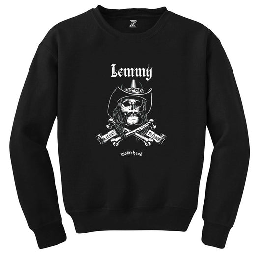 Motörhead Lemmy Kilmister Skull Siyah Sweatshirt