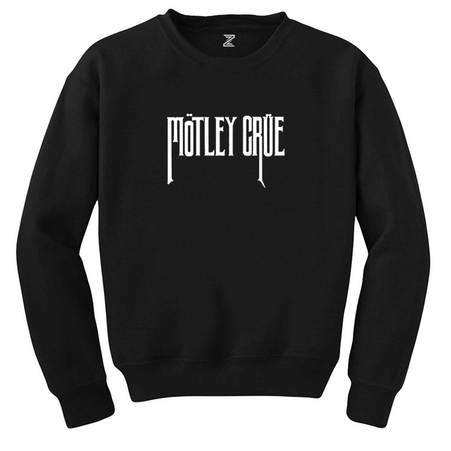 İndirimli Mötley Crüe Logo Siyah Sweatshirt 