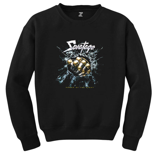 Savatage Power Of The Night Siyah Sweatshirt