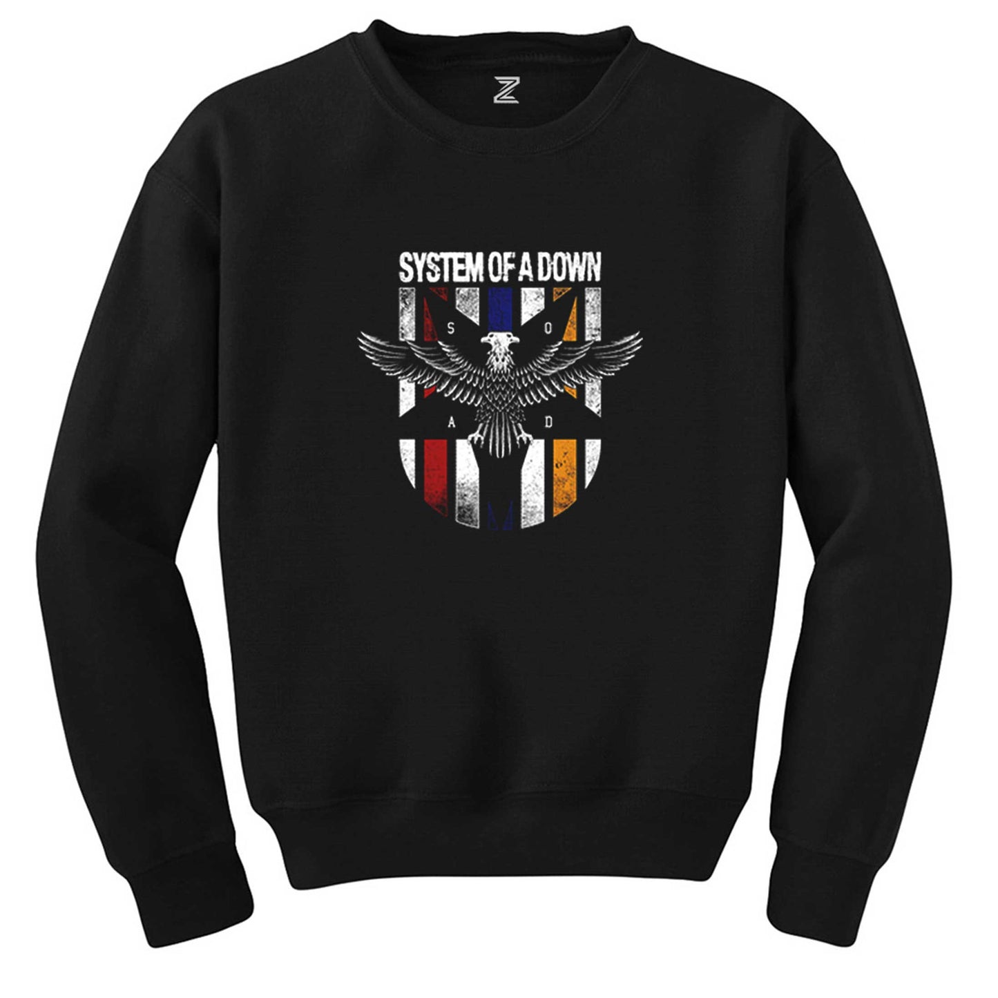 System of a Down Eagle Colors Siyah Sweatshirt