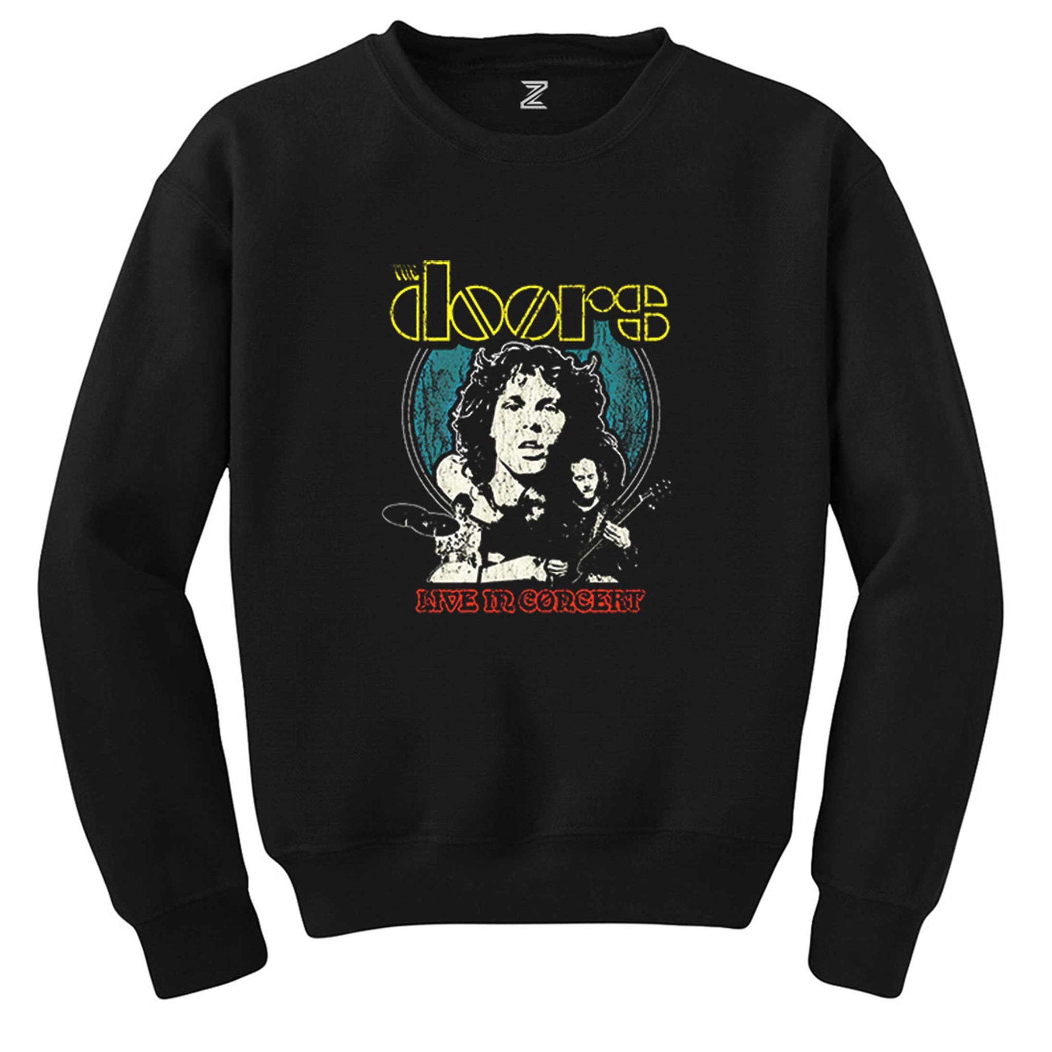 The Doors Live in Concert Siyah Sweatshirt