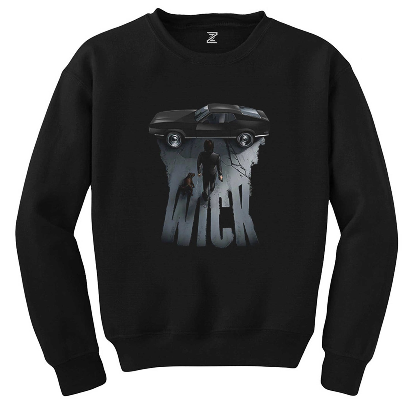 John Wick Car Siyah Sweatshirt