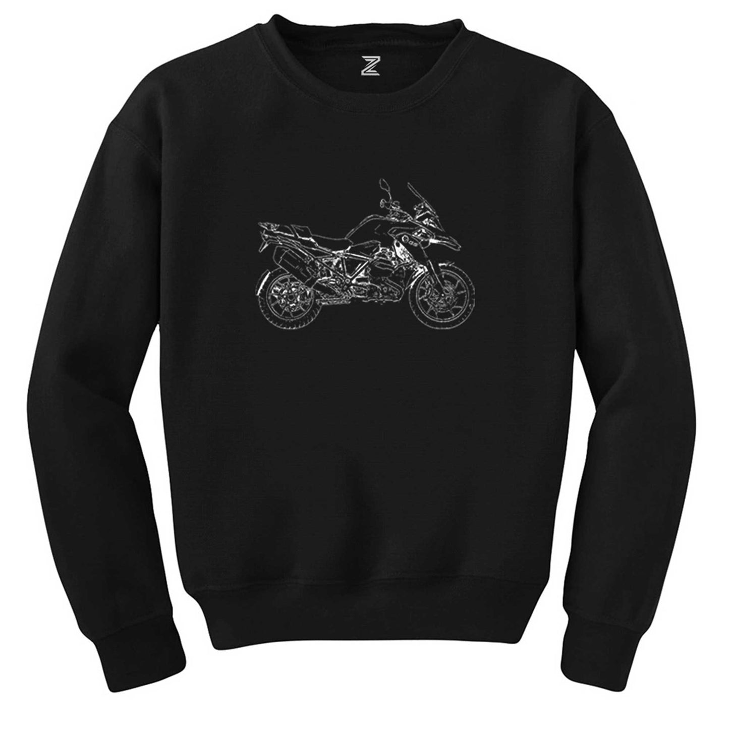 BMW GS 1200 Portre Siyah Sweatshirt