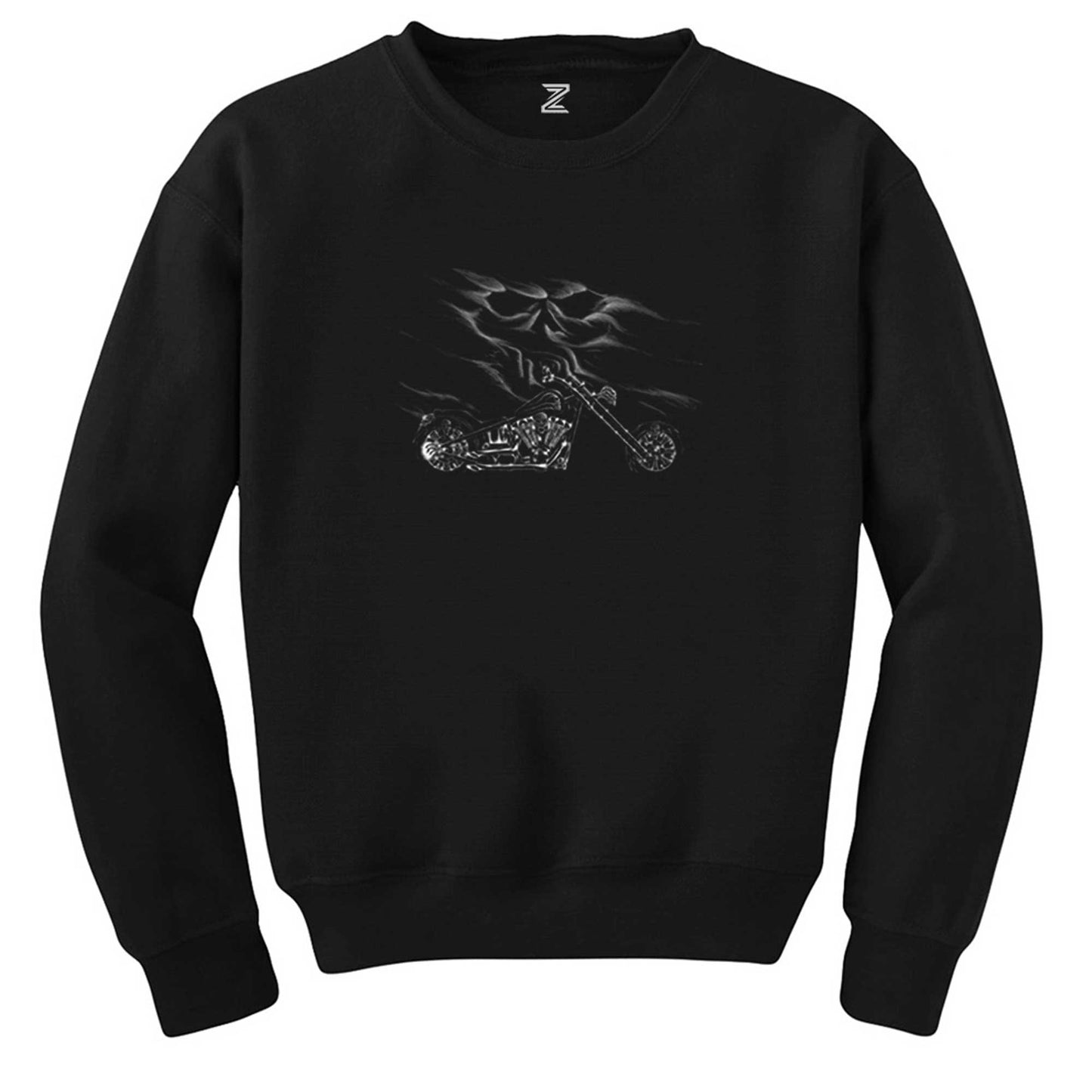 Harley Davidson Custom Skull Siyah Sweatshirt