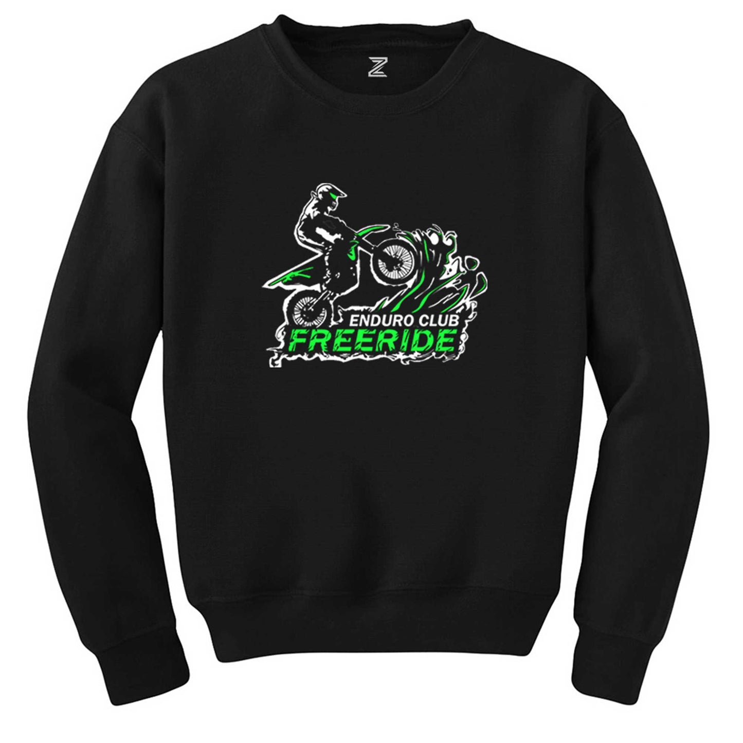 Motokros Enduro Club Siyah Sweatshirt