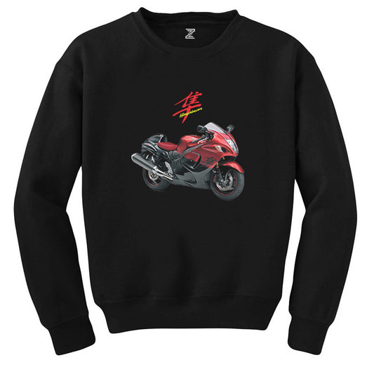 Suzuki Hayabusa GSX-R 1300 Siyah Sweatshirt