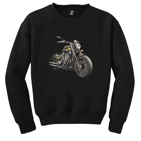 Kruvazör Motosiklet Siyah Sweatshirt