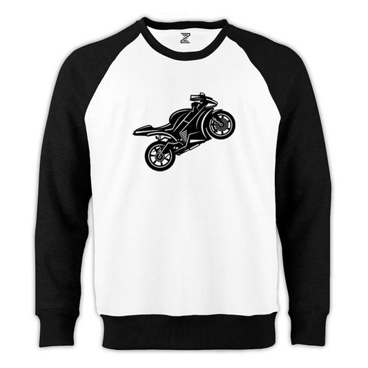 Motosiklet Siluet Siyah Sweatshirt