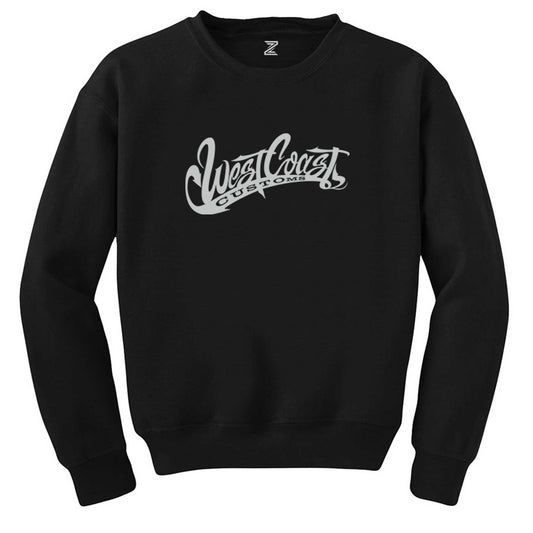 West Coast Customs Text Siyah Sweatshirt