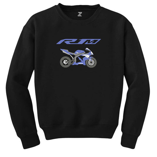 Yamaha R1 M Blue Siyah Sweatshirt