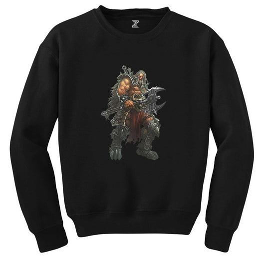 Diablo III Ruhların Reaper'ı Barbar Blizzard Entertainment Siyah Sweatshirt