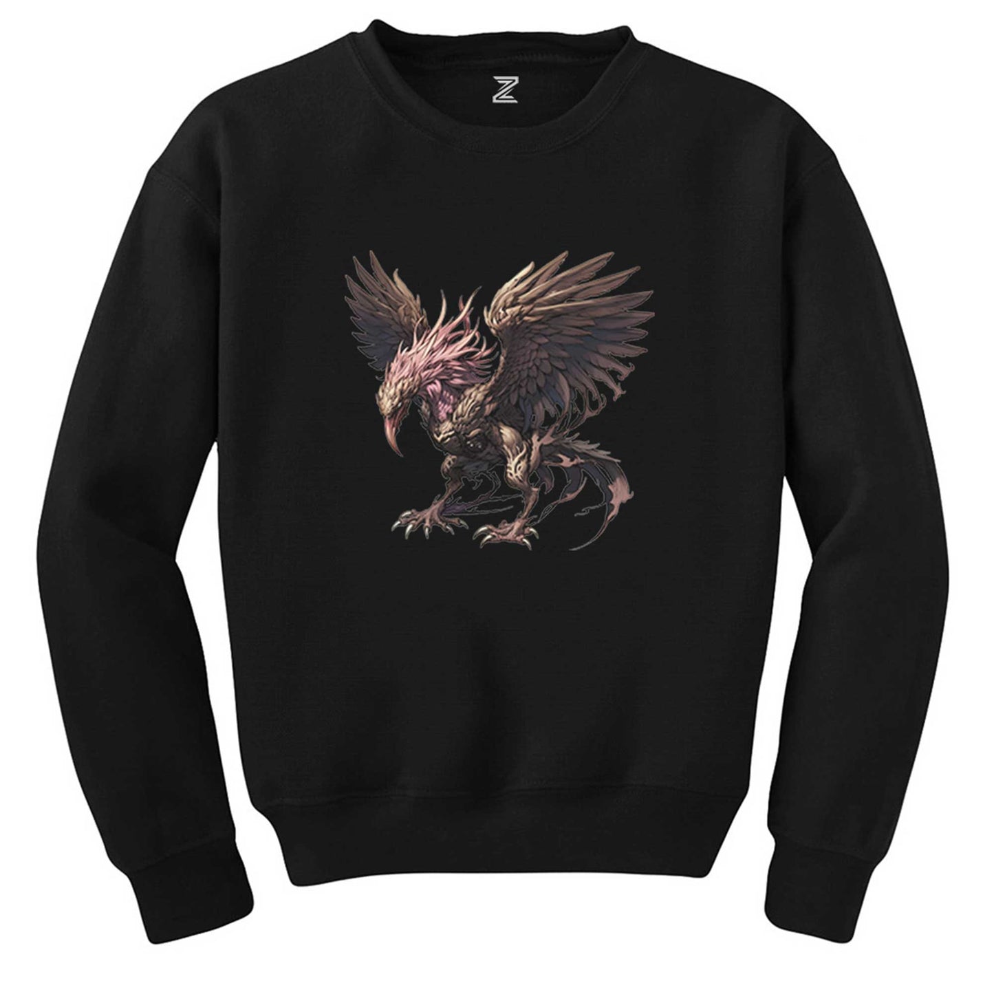 Phoenix Mythology Creature Siyah Sweatshirt