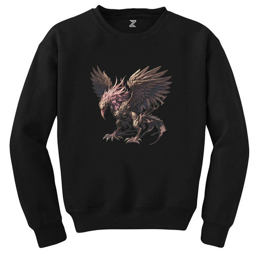 Phoenix Mythology Creature Siyah Sweatshirt