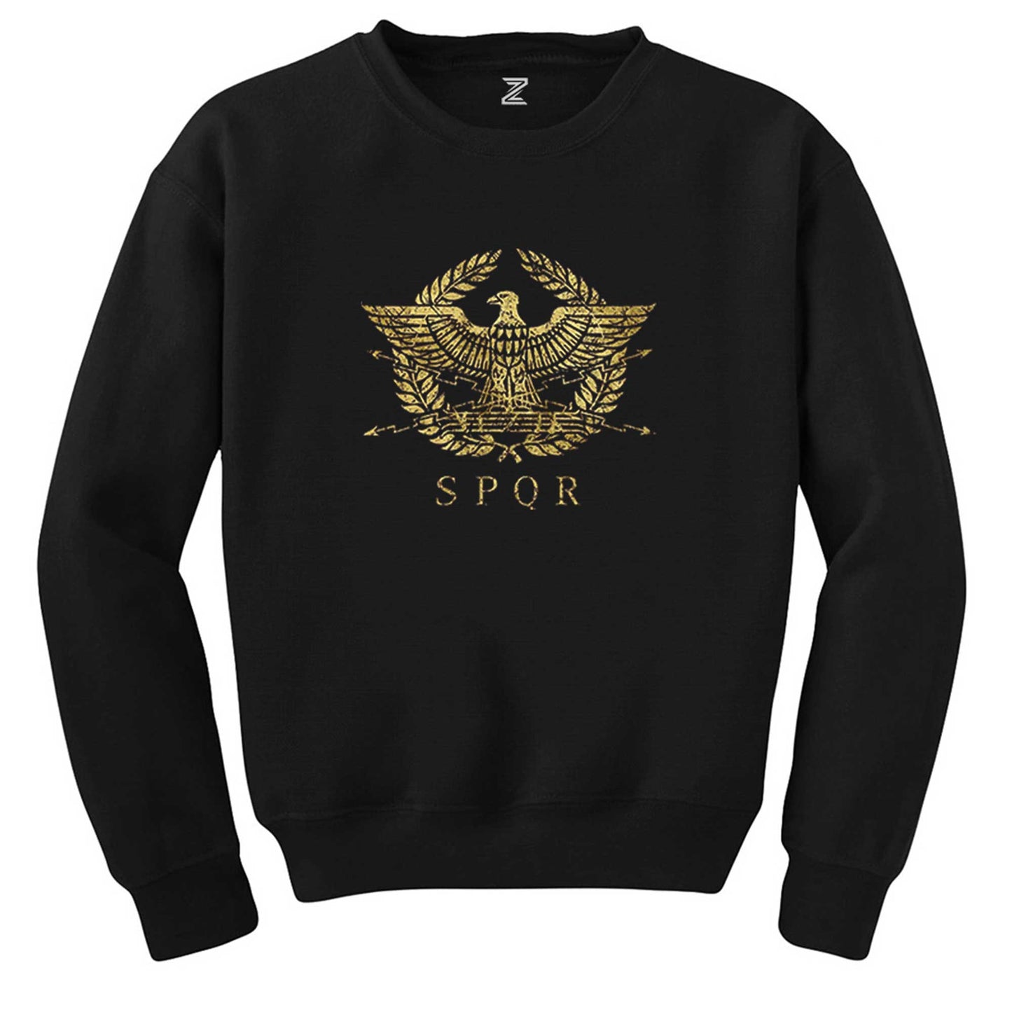 Roman Empire Emblem Siyah Sweatshirt