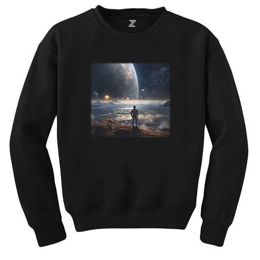 Space Museum Siyah Sweatshirt