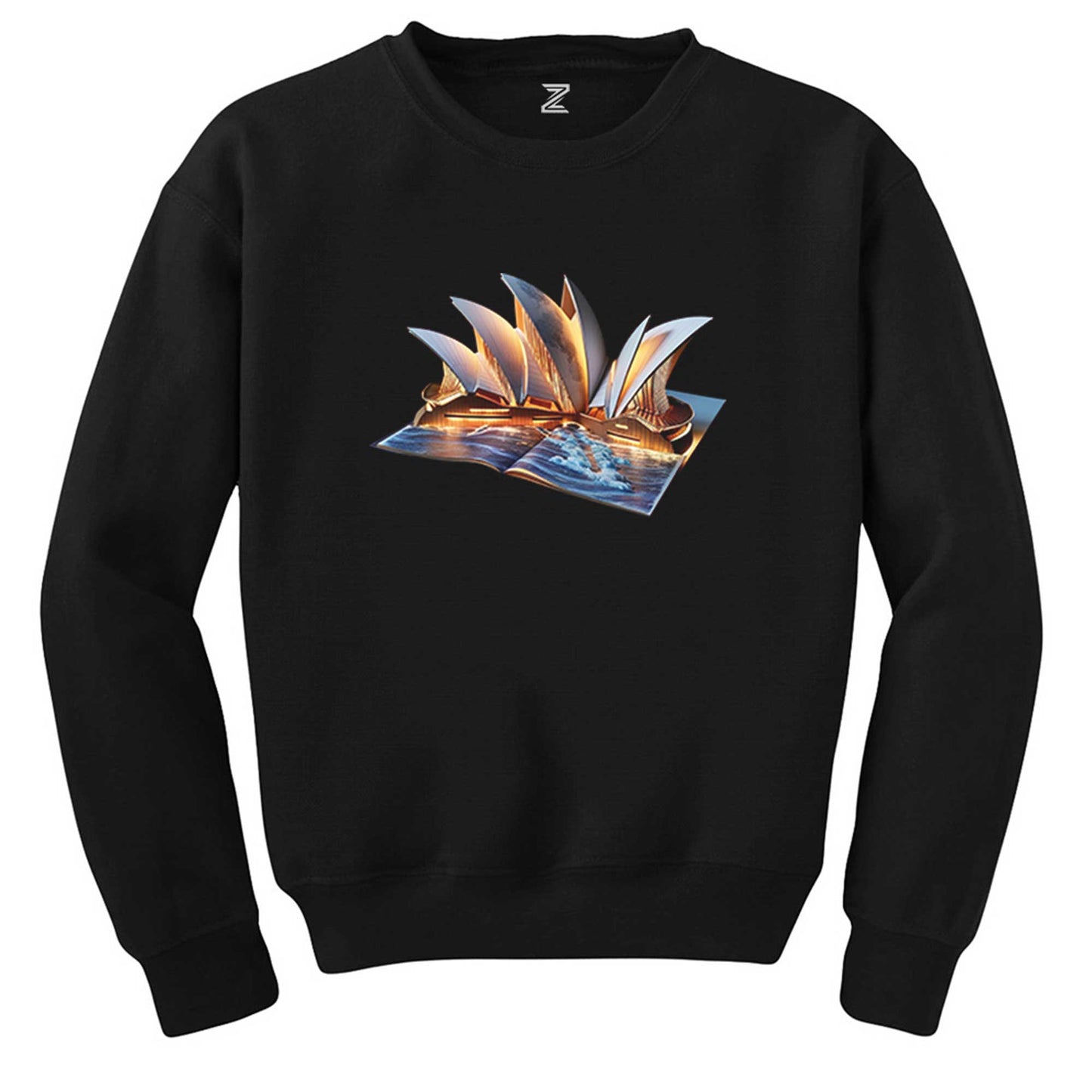 Sydney View Book Siyah Sweatshirt