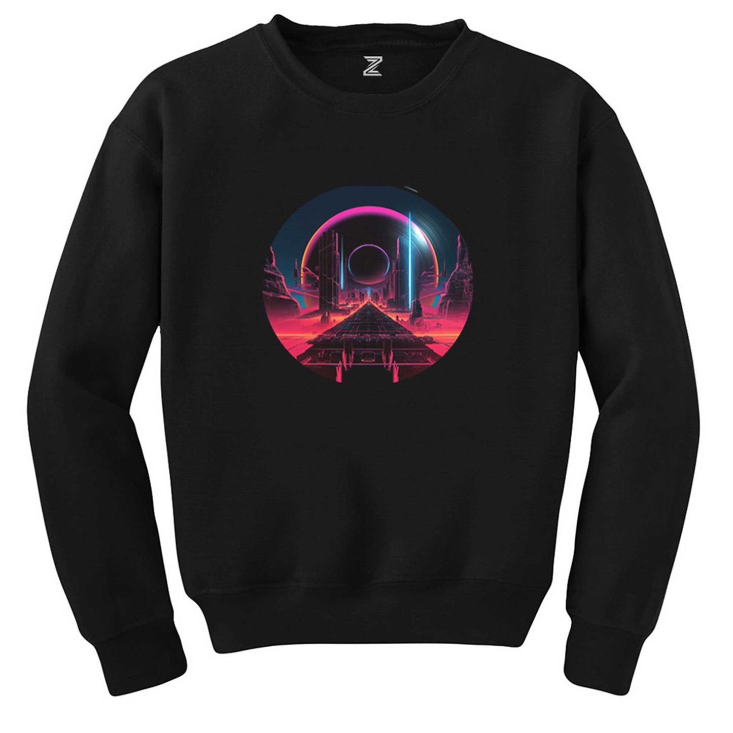 Techno Album World Siyah Sweatshirt