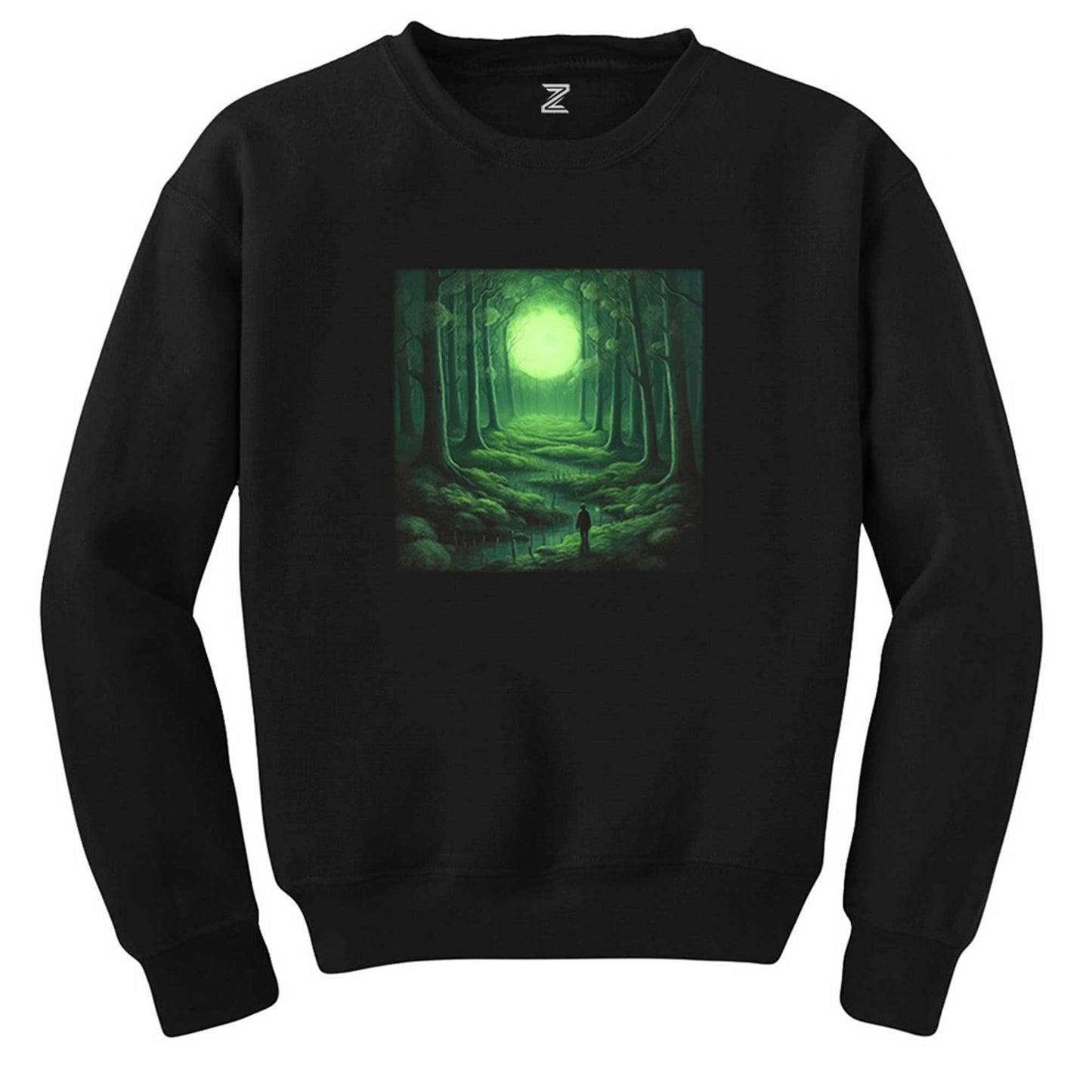 Green Forest Siyah Sweatshirt
