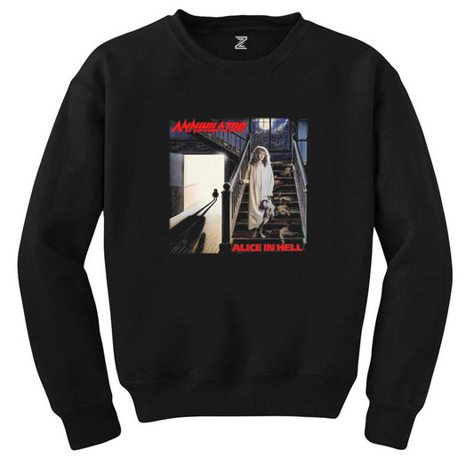 Annihilator Alice in Hell Siyah Sweatshirt