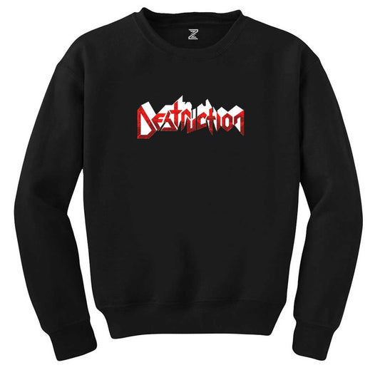 Destruction Logo Siyah Sweatshirt