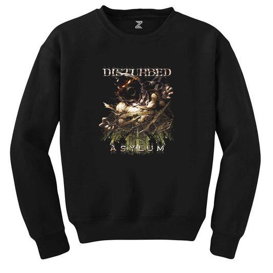 Disturbed Asylum 2 Siyah Sweatshirt