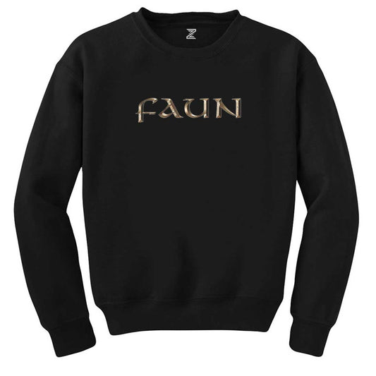Faun Color Logo Siyah Sweatshirt