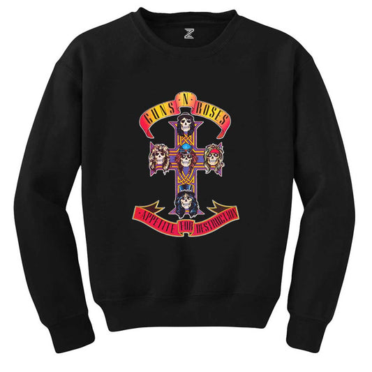 Guns N Roses Appetite for Destruction Siyah Sweatshirt