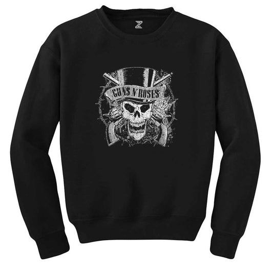 Guns N Roses Vintage Dameged Siyah Sweatshirt
