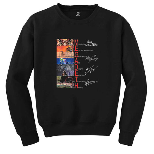 Megadeth Albums Cover Siyah Sweatshirt