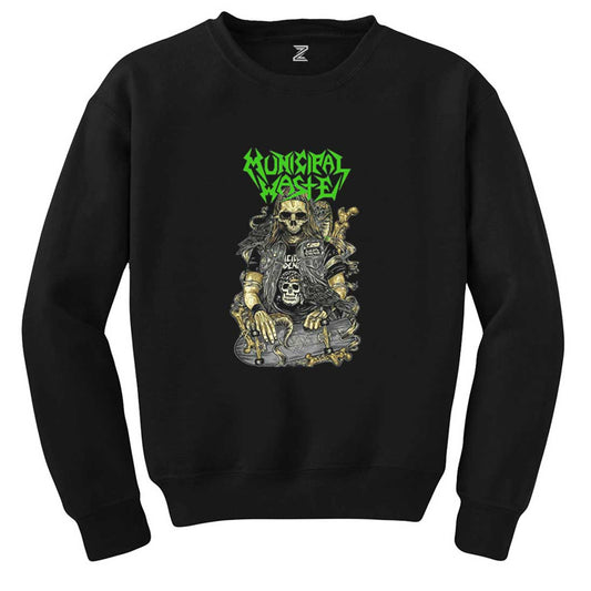 Municipal Waste Skaterskull Siyah Sweatshirt