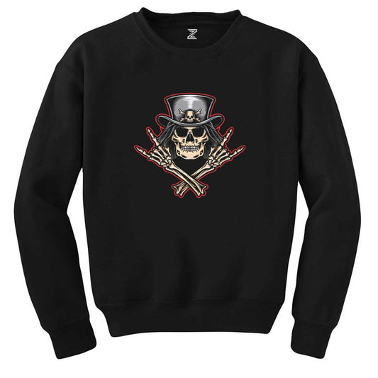 Slash Skull Siyah Sweatshirt