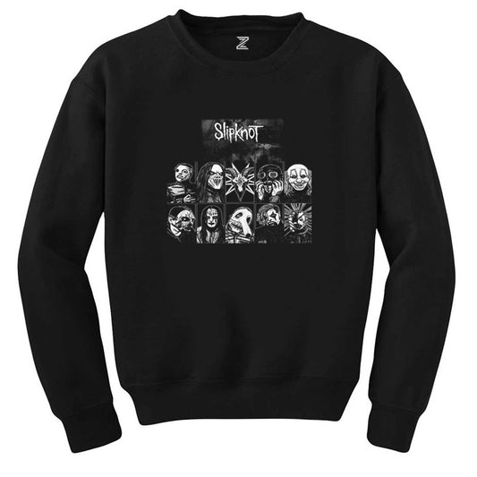Slipknot Group Member Siyah Sweatshirt