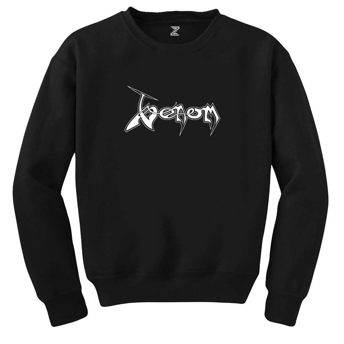 Venom Logo Text Siyah Sweatshirt