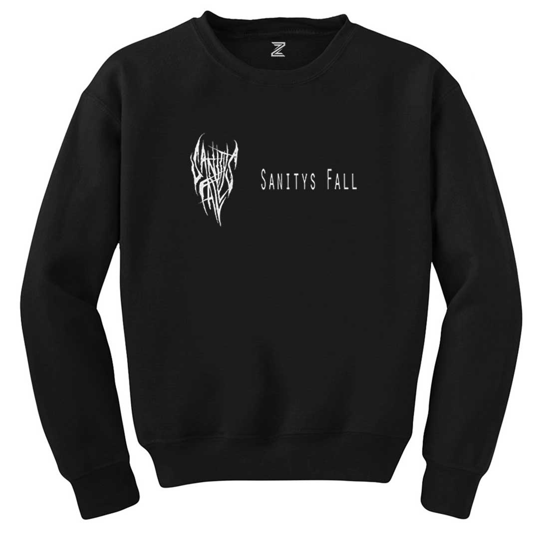 Sanitys Fall Text Siyah Sweatshirt