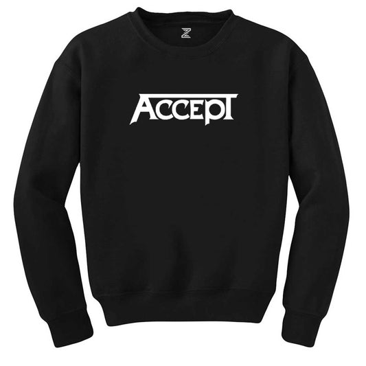 Accept Classic Logo Siyah Sweatshirt