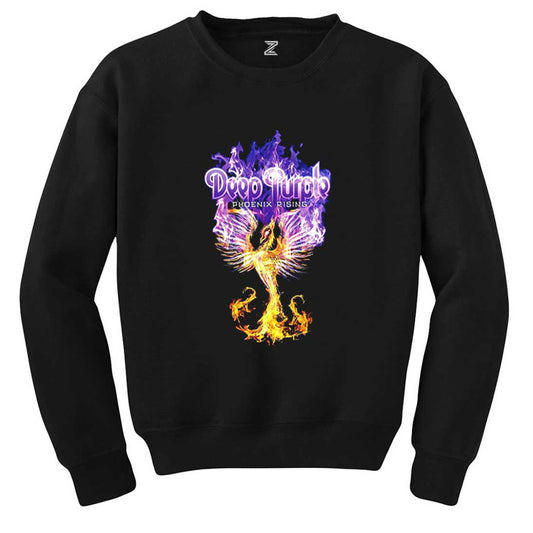 Deep purple Phoenix Rising Siyah Sweatshirt