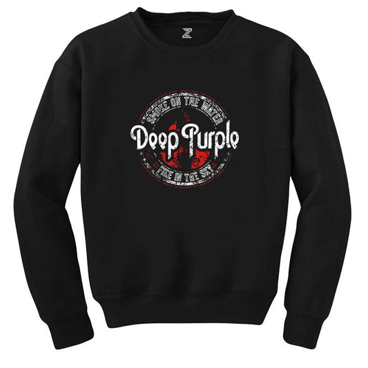 Deep Purple Smoke On The Water Siyah Sweatshirt