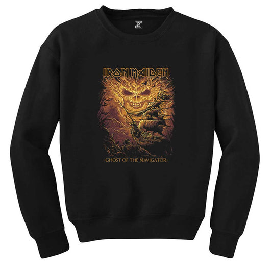 Iron maiden Ghost of the Navigator Siyah Sweatshirt