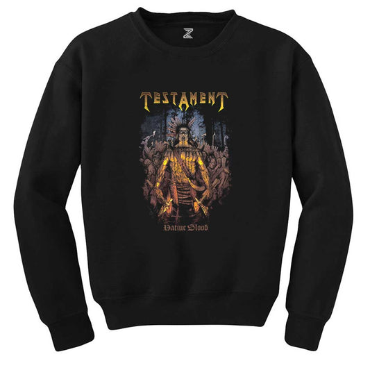 Testament Native Blood Siyah Sweatshirt