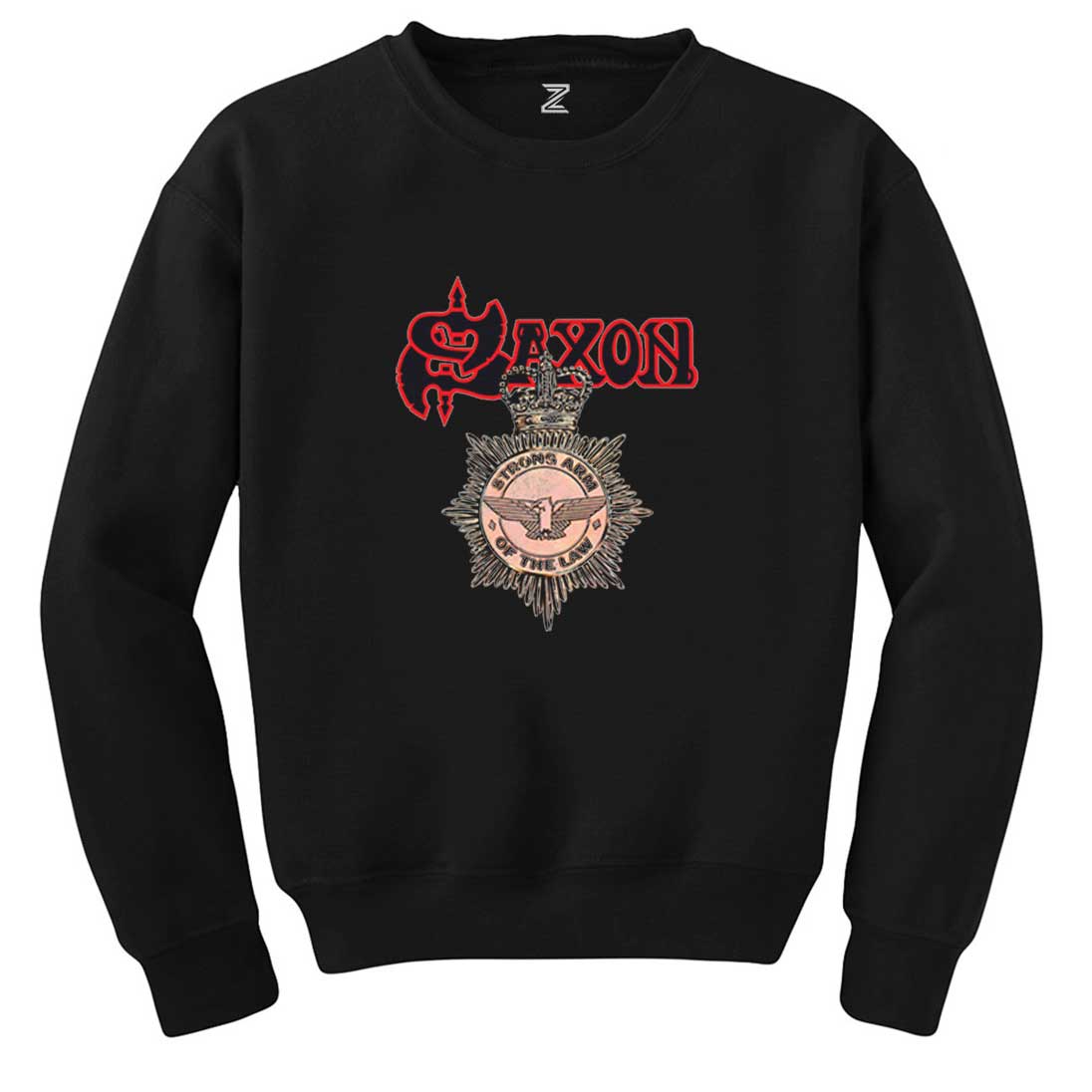 Saxon Strong Arm of the Law Siyah Sweatshirt