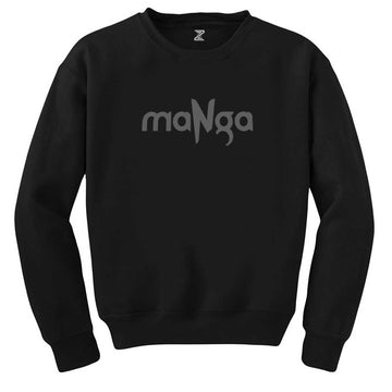 MaNga Yazı Siyah Sweatshirt