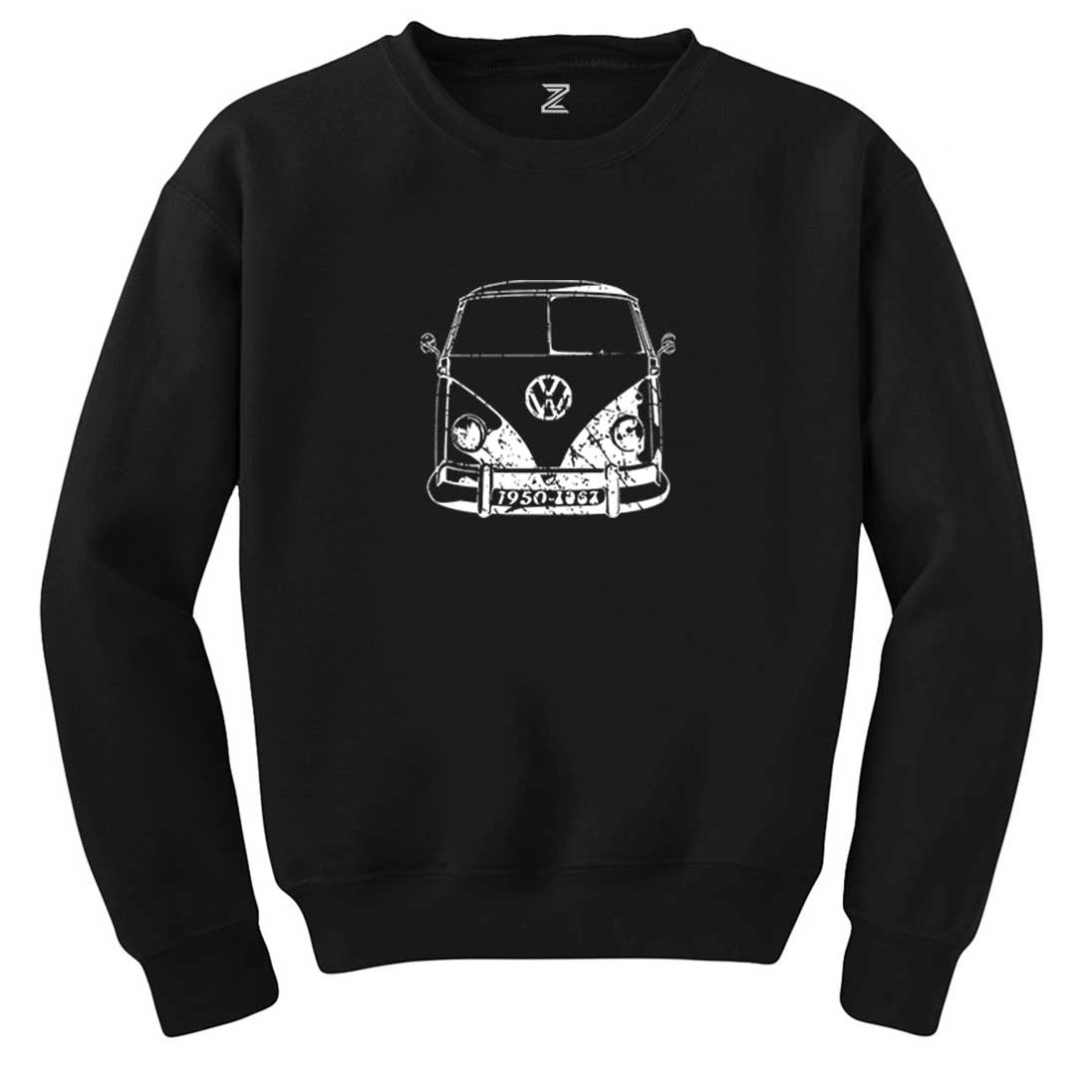 Volkswagen Van BW 1957 1968 Siyah Sweatshirt