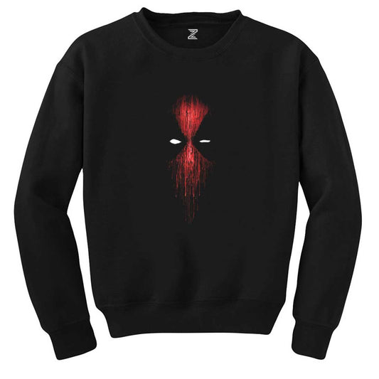 Deadpool Mask Siyah Sweatshirt