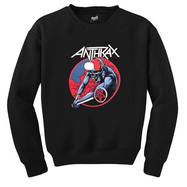 Anthrax Pentagram Siyah Sweatshirt