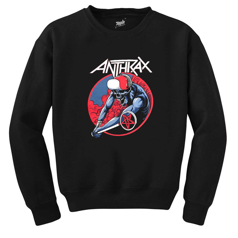 Anthrax Pentagram Siyah Sweatshirt