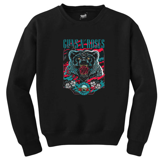 Guns N Roses Bear Siyah Sweatshirt