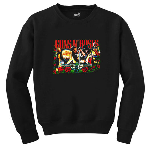 Guns N Roses Grup Konser Siyah Sweatshirt